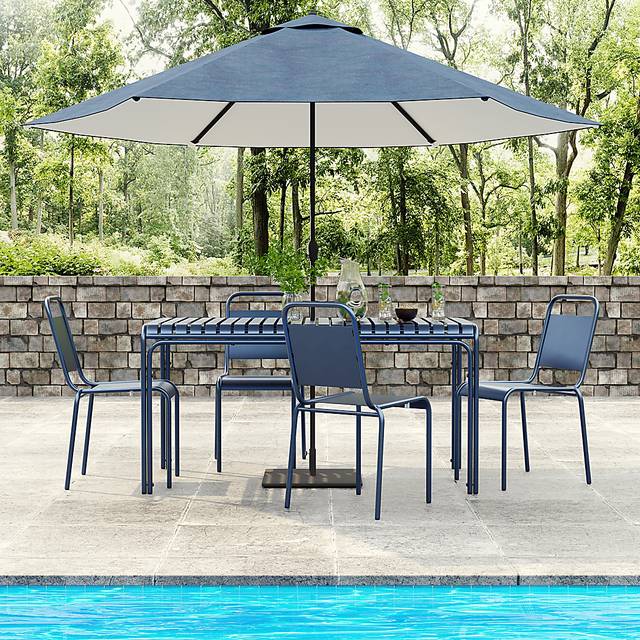 Outdoor Impatiens Blue Dining Chair - Thumbnail - Image 2