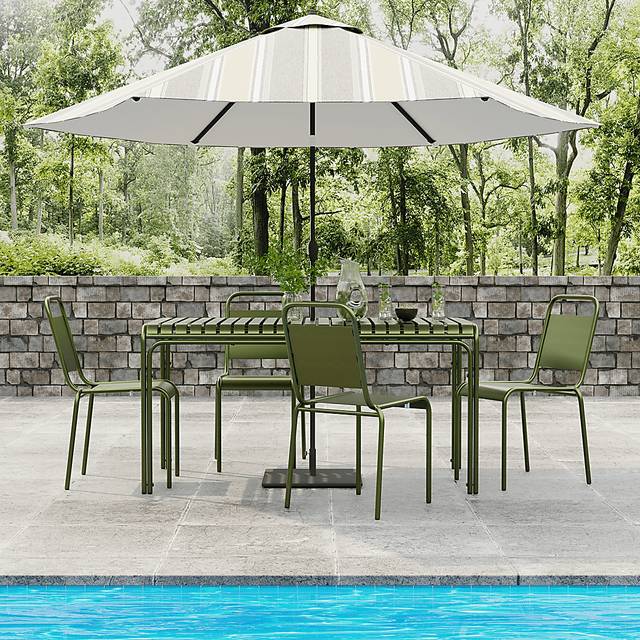 Outdoor Impatiens Green Dining Chair - Thumbnail - Image 2