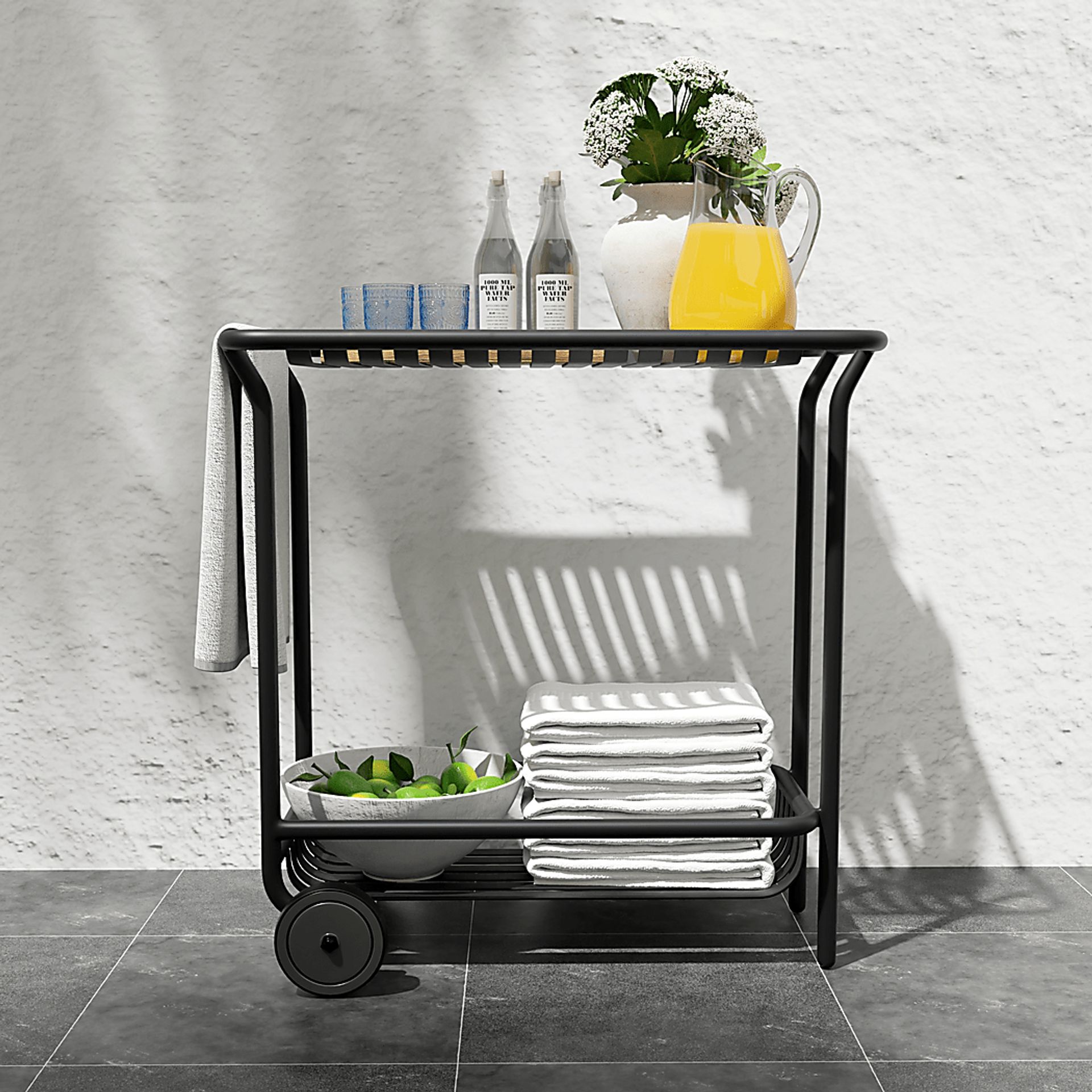 Outdoor Ischia Black Cart - Image 3