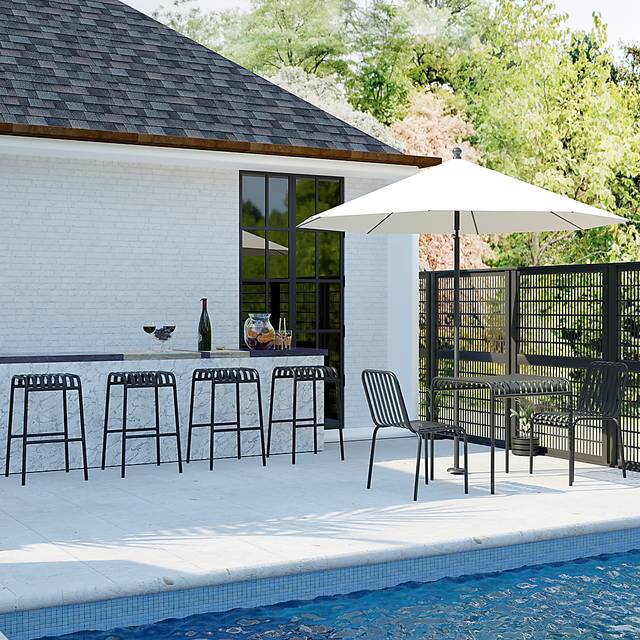 Outdoor Ischia Black Dining Chair - Thumbnail - Image 3