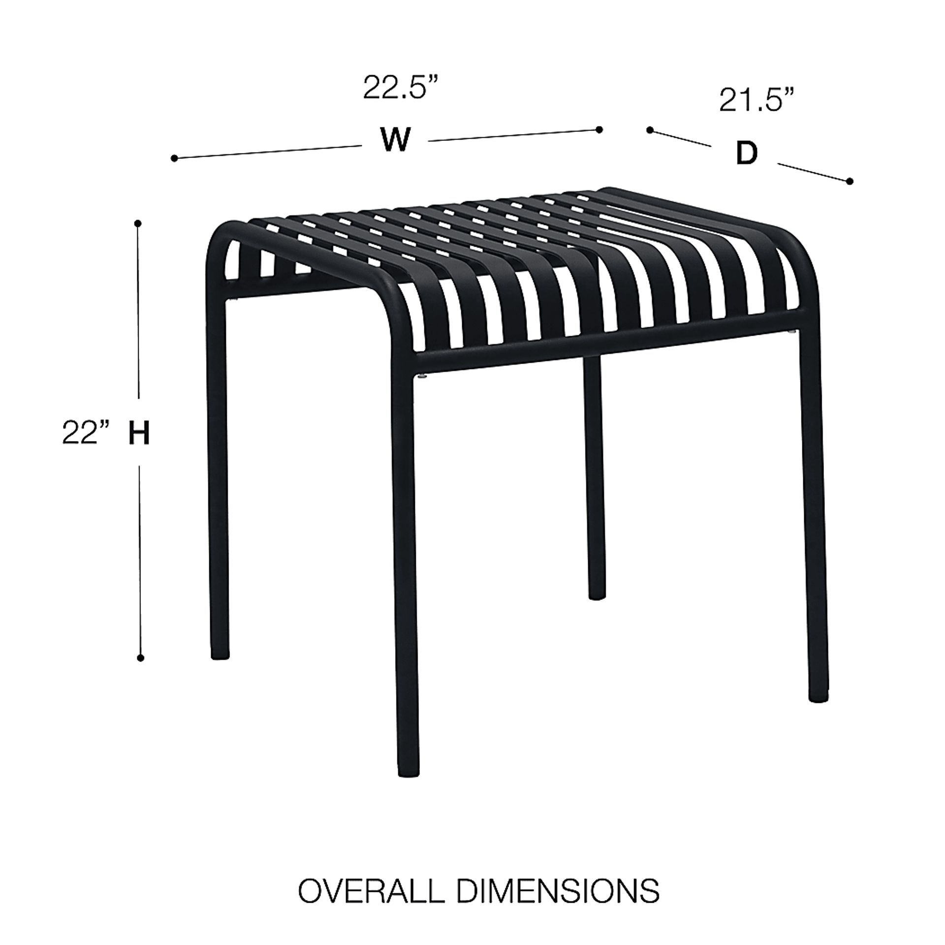 Outdoor Ischia Black End Table - Image 3