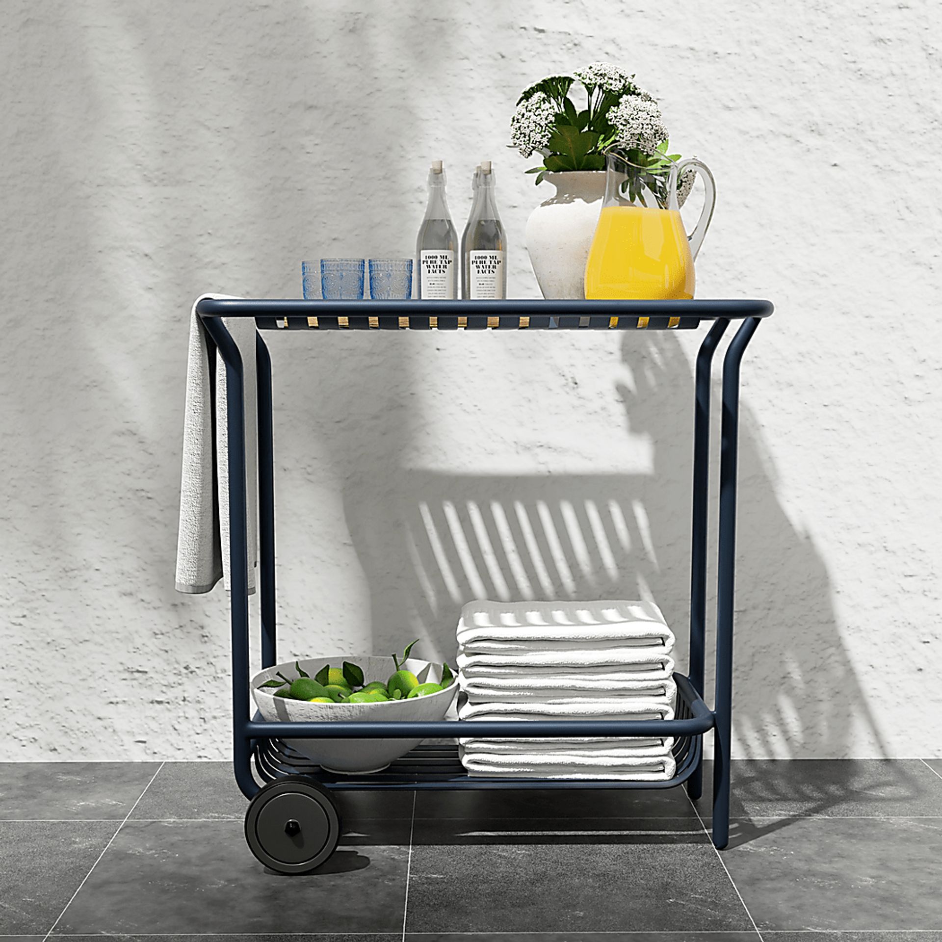 Outdoor Ischia Blue Cart - Image 2