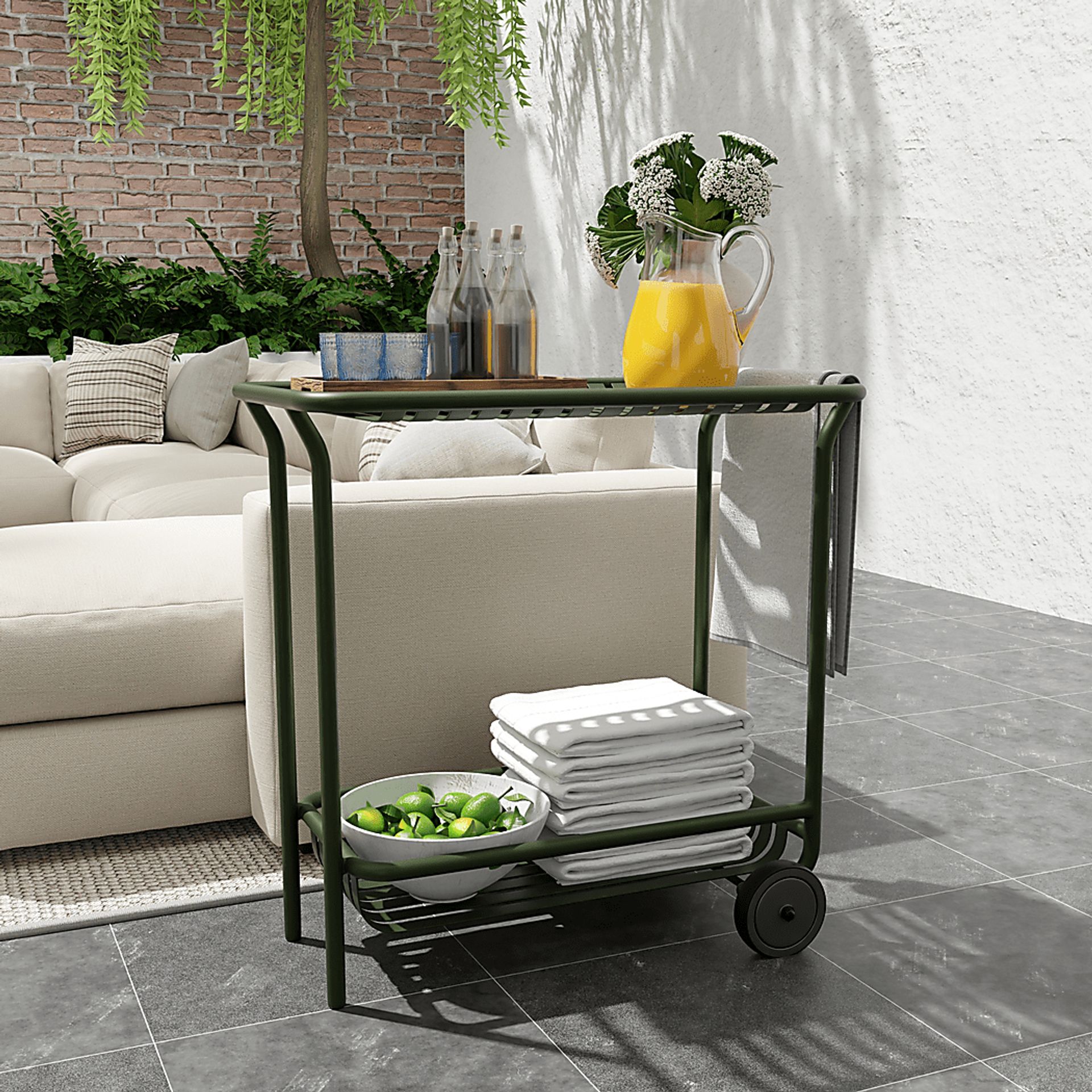 Outdoor Ischia Green Cart - Image 3