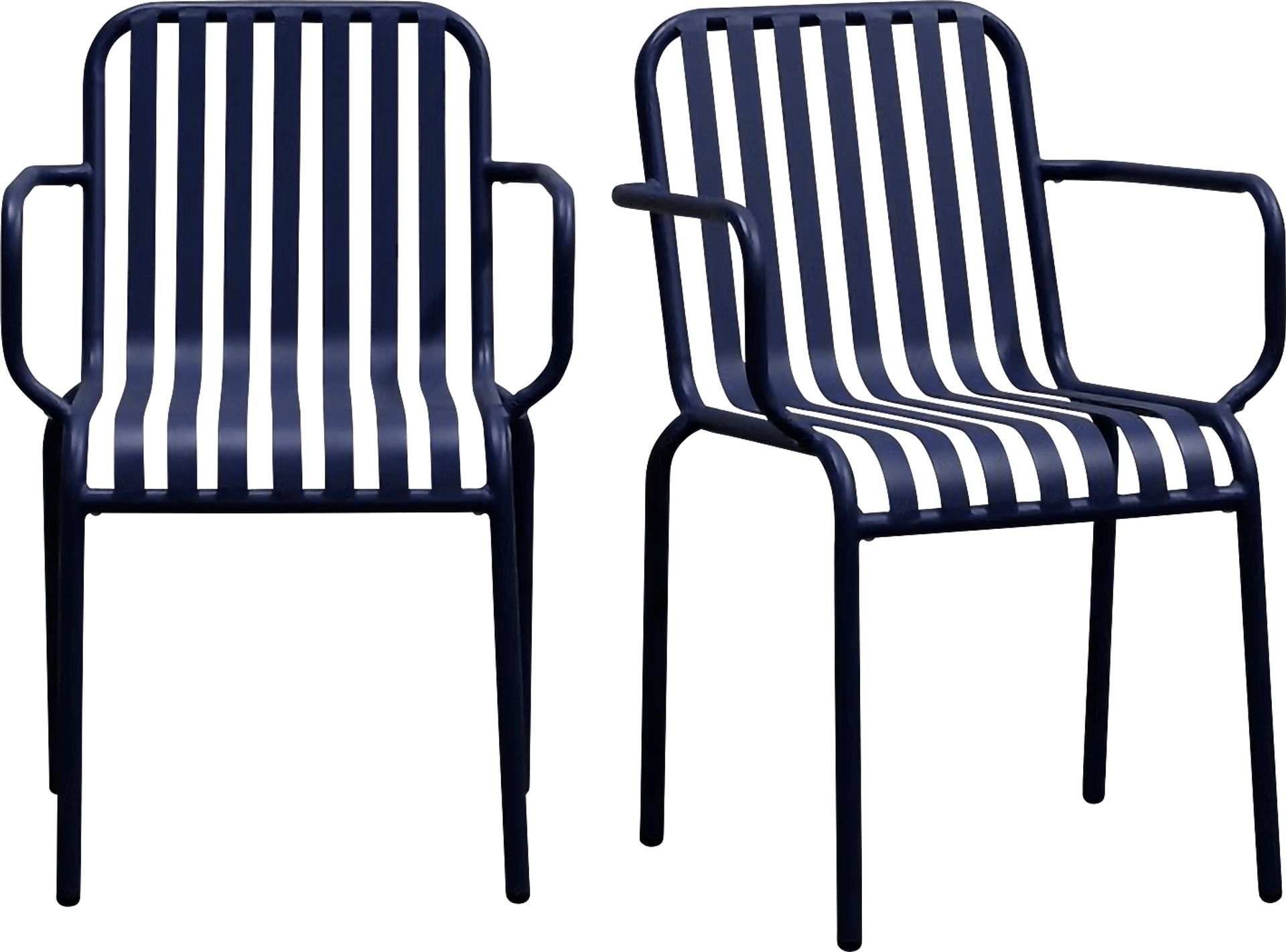 Outdoor Ischia II Blue Arm Chair, Set of 2 - Image 1