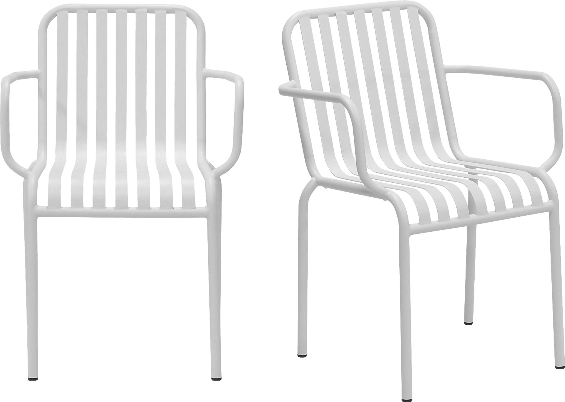Outdoor Ischia II White Arm Chair, Set of 2 - Image 1