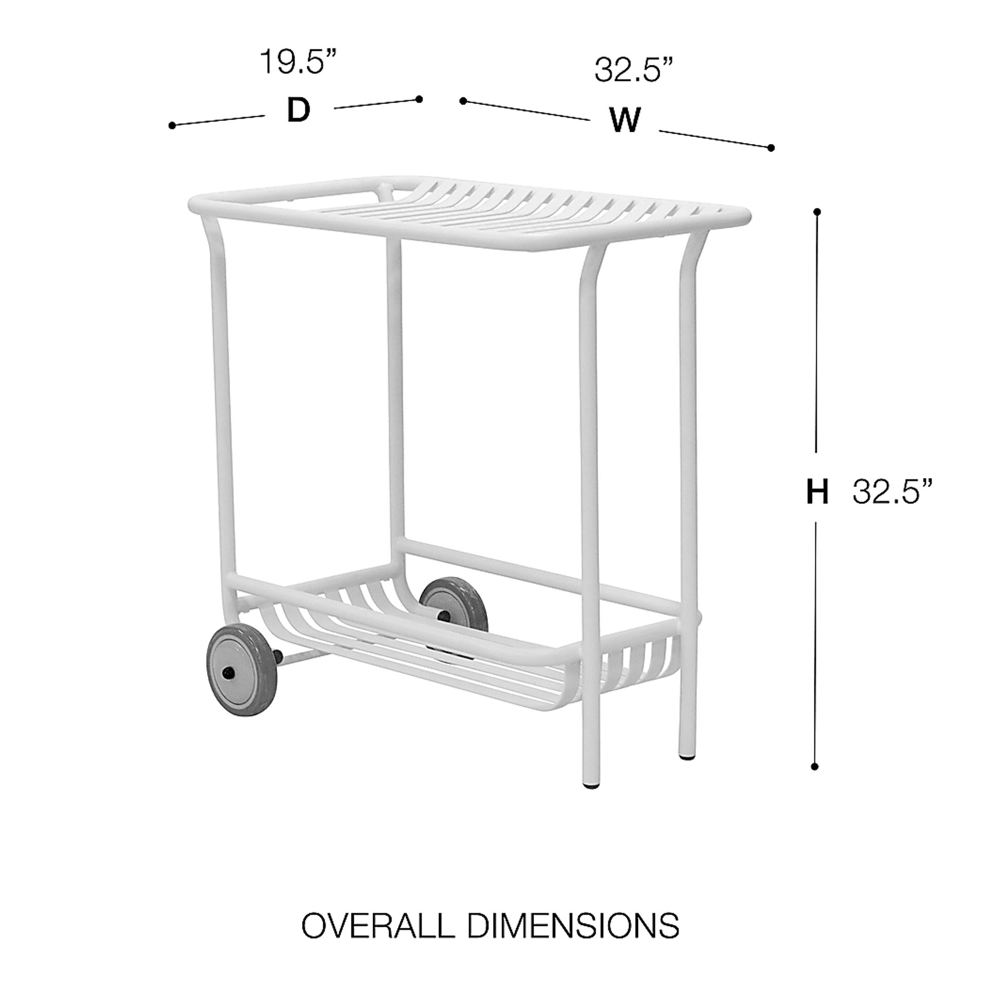 Outdoor Ischia White Cart - Image 7