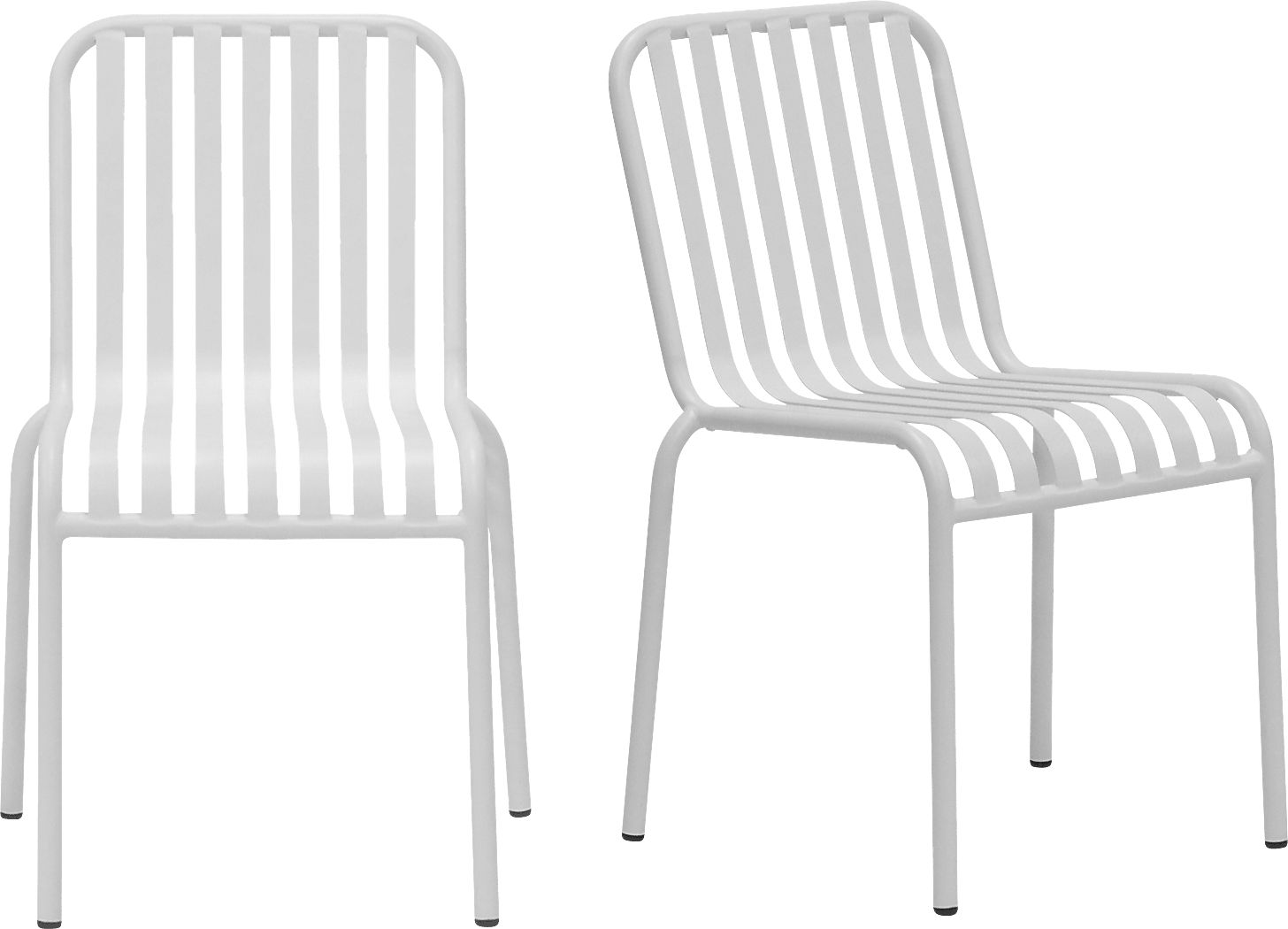 Outdoor Ischia White Side Chair, Set of 2