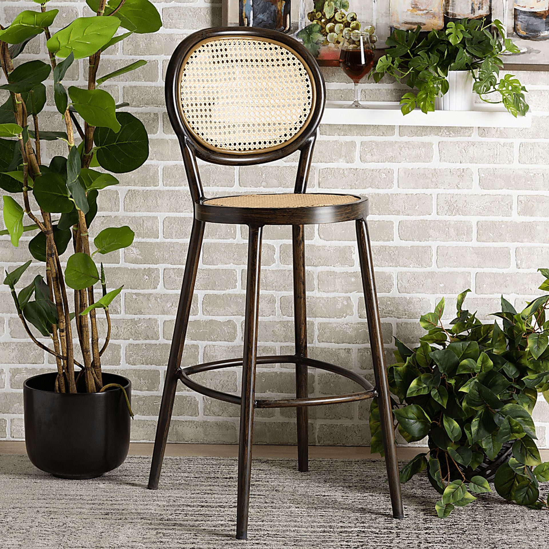 Outdoor Ivanel Brown Bar Stool - Image 2