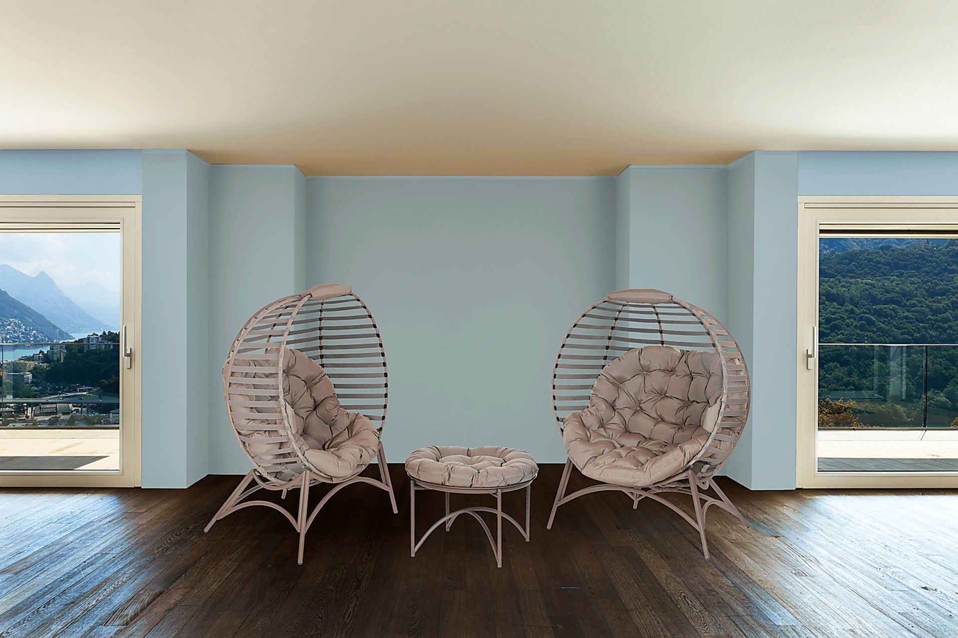 Outdoor Jannick Beige Conversation Set, Set of 3 - Image 5