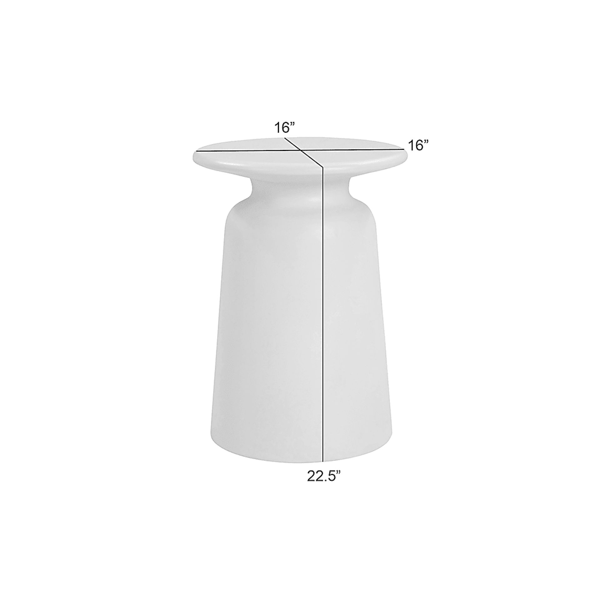 Outdoor Kante White Accent Table - Image 5