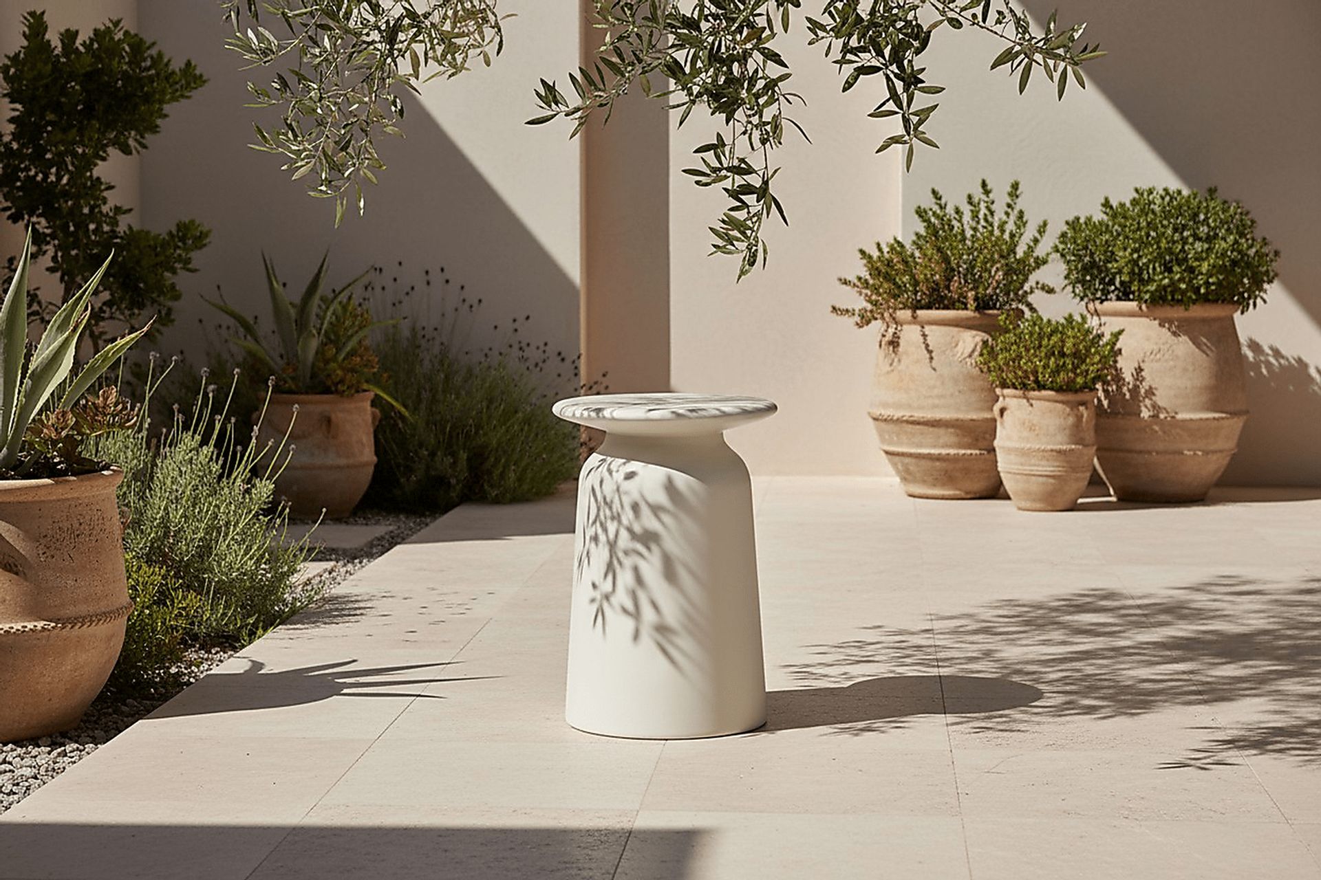 Outdoor Kante White End Table - Image 2