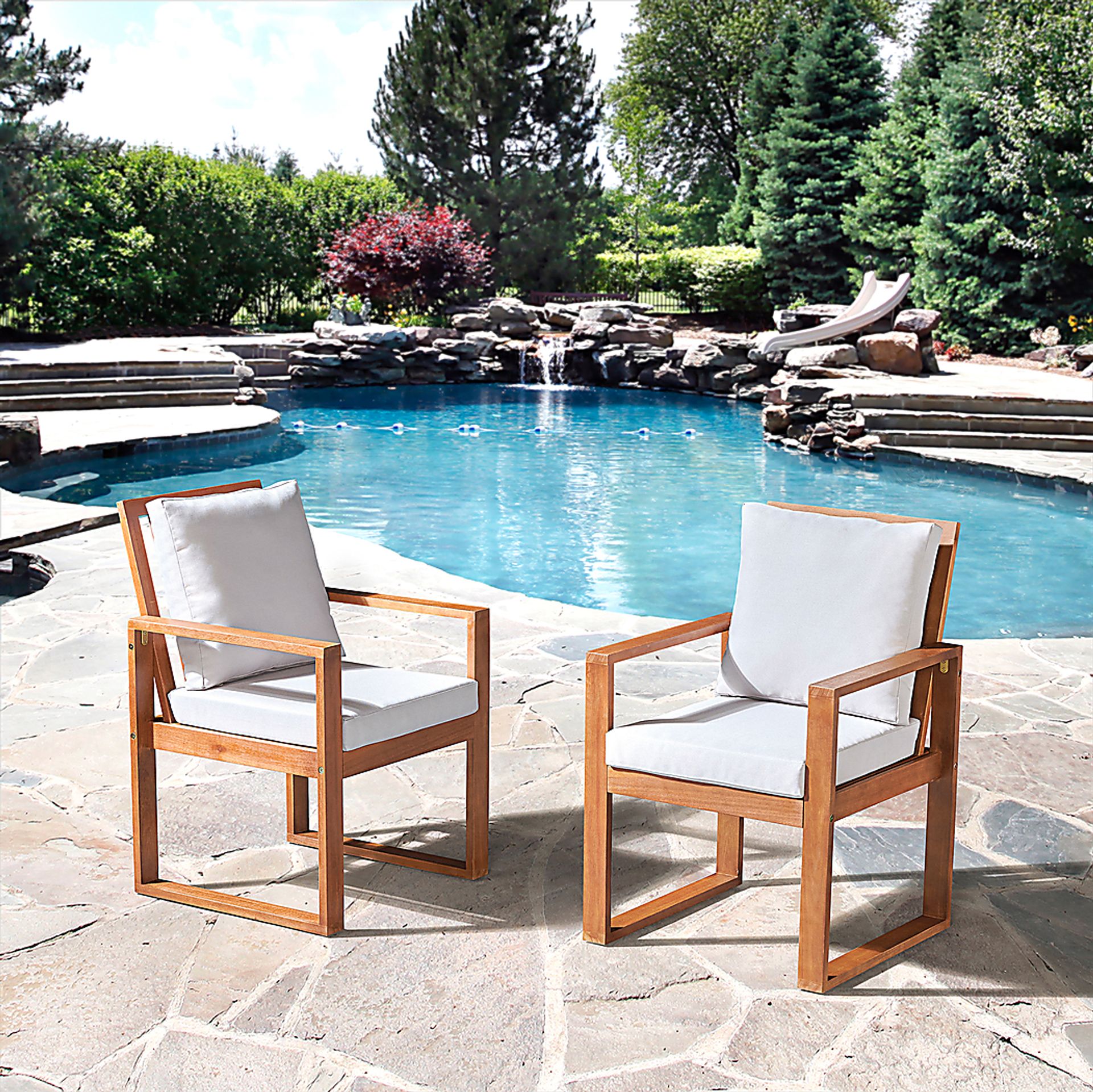 Outdoor Kayenta Brown Chair Set of 2 - Image 2