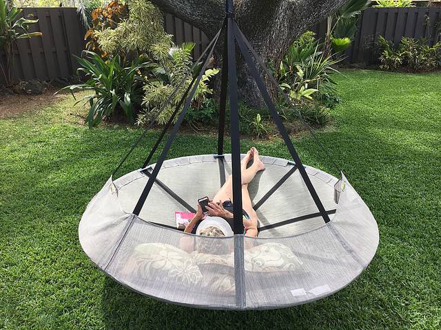 Outdoor Kelya I Brown Hammock Hanging Chair - Thumbnail - Image 2