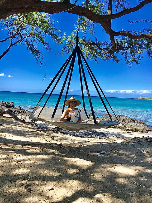 Outdoor Kelya I Brown Hammock Hanging Chair - Thumbnail - Image 6
