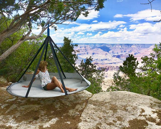 Outdoor Kelya I Brown Hammock Hanging Chair - Thumbnail - Image 7