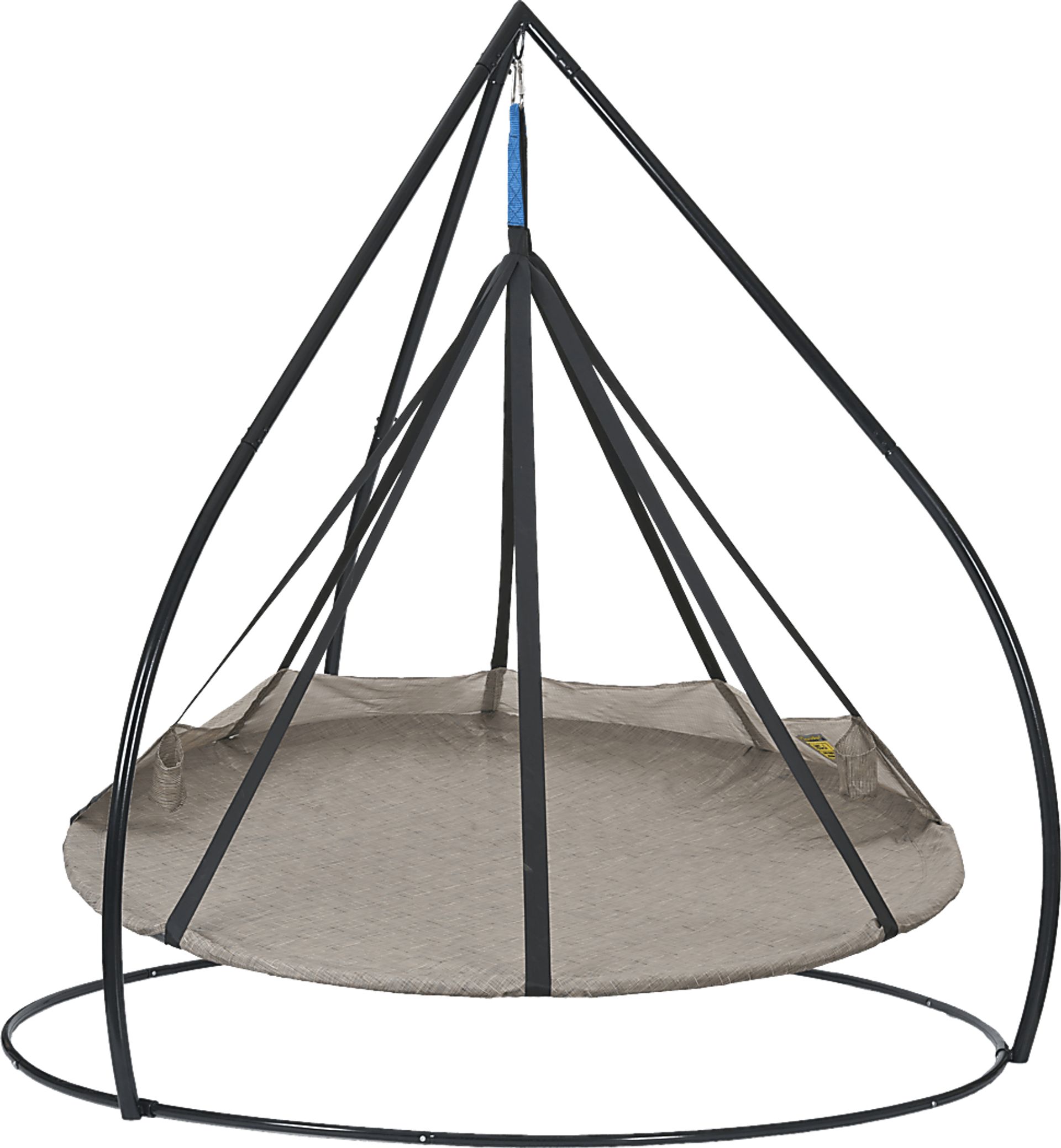 Outdoor Kelya II Brown Hammock Hanging Chair with Stand - Image 1