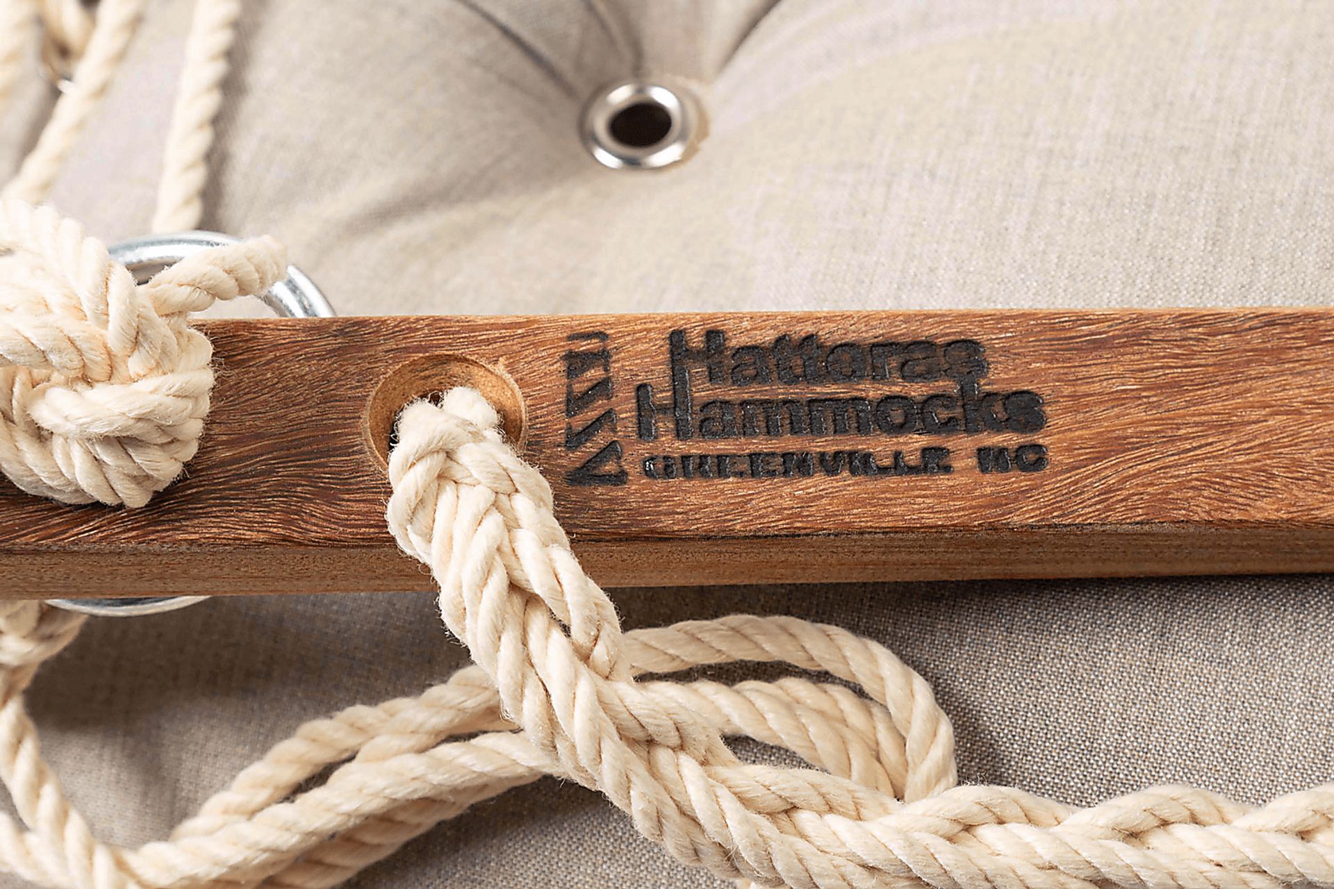 Outdoor Keone Beige Single Swing Hammock - Image 3