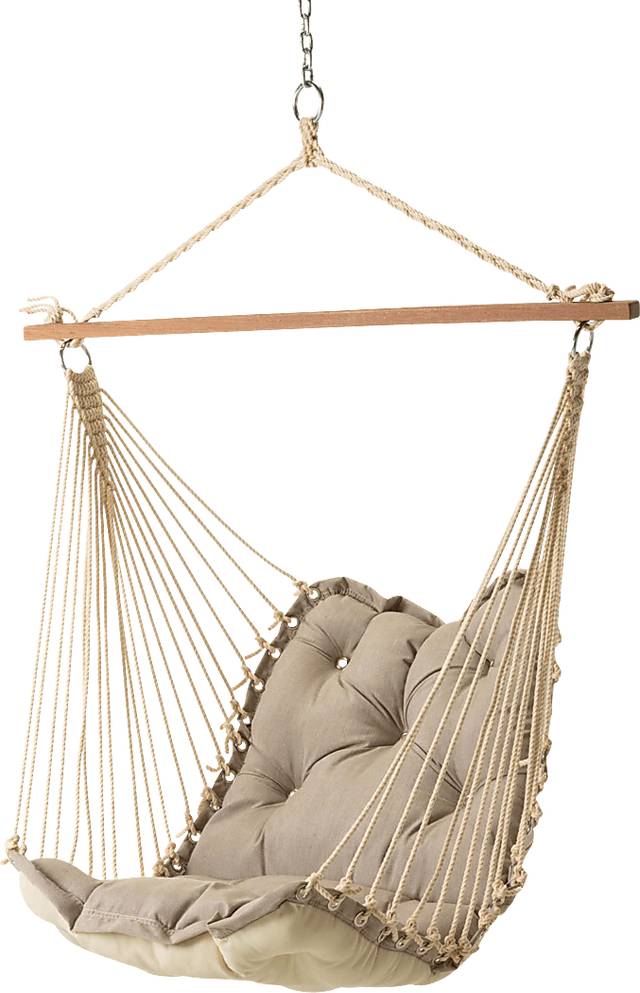 Outdoor Keone Beige Single Swing Hammock - Thumbnail - Image 1