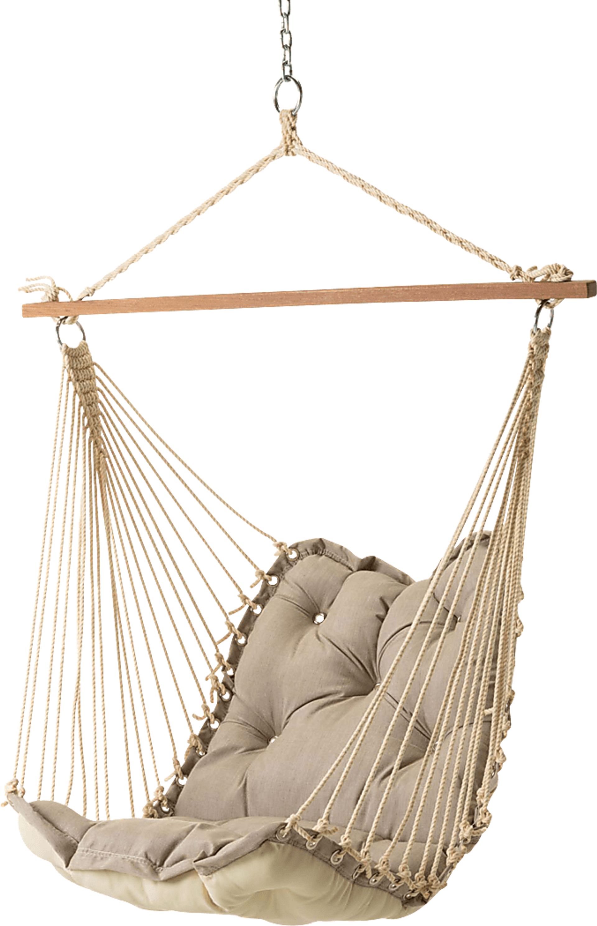 Outdoor Keone Beige Single Swing Hammock - Image 1