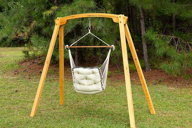 Outdoor Keone Gray Single Swing Hammock - Thumbnail - Image 12