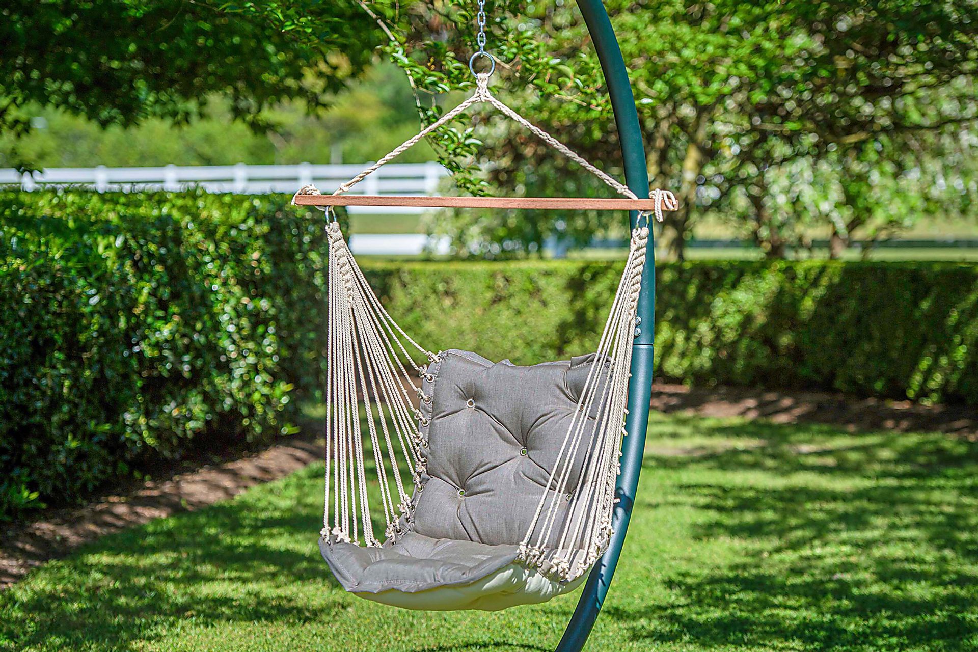Outdoor Keone Gray Single Swing Hammock - Image 7