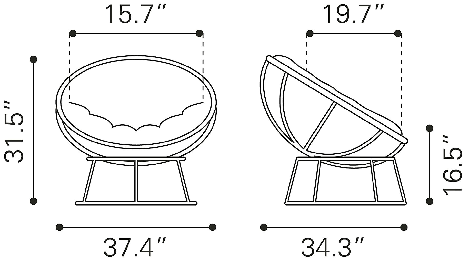 Outdoor Lanibeth Brown Accent Chair - Image 14