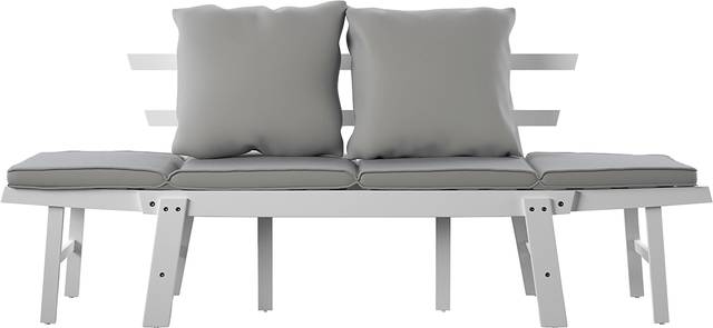 Outdoor Larabee White Loveseat - Thumbnail - Image 2