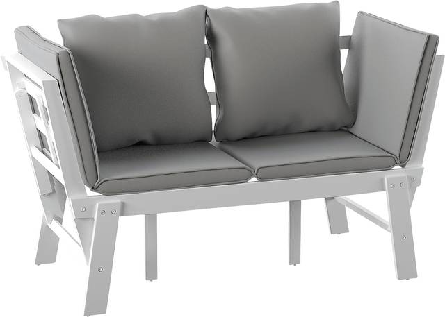 Outdoor Larabee White Loveseat - Thumbnail - Image 3