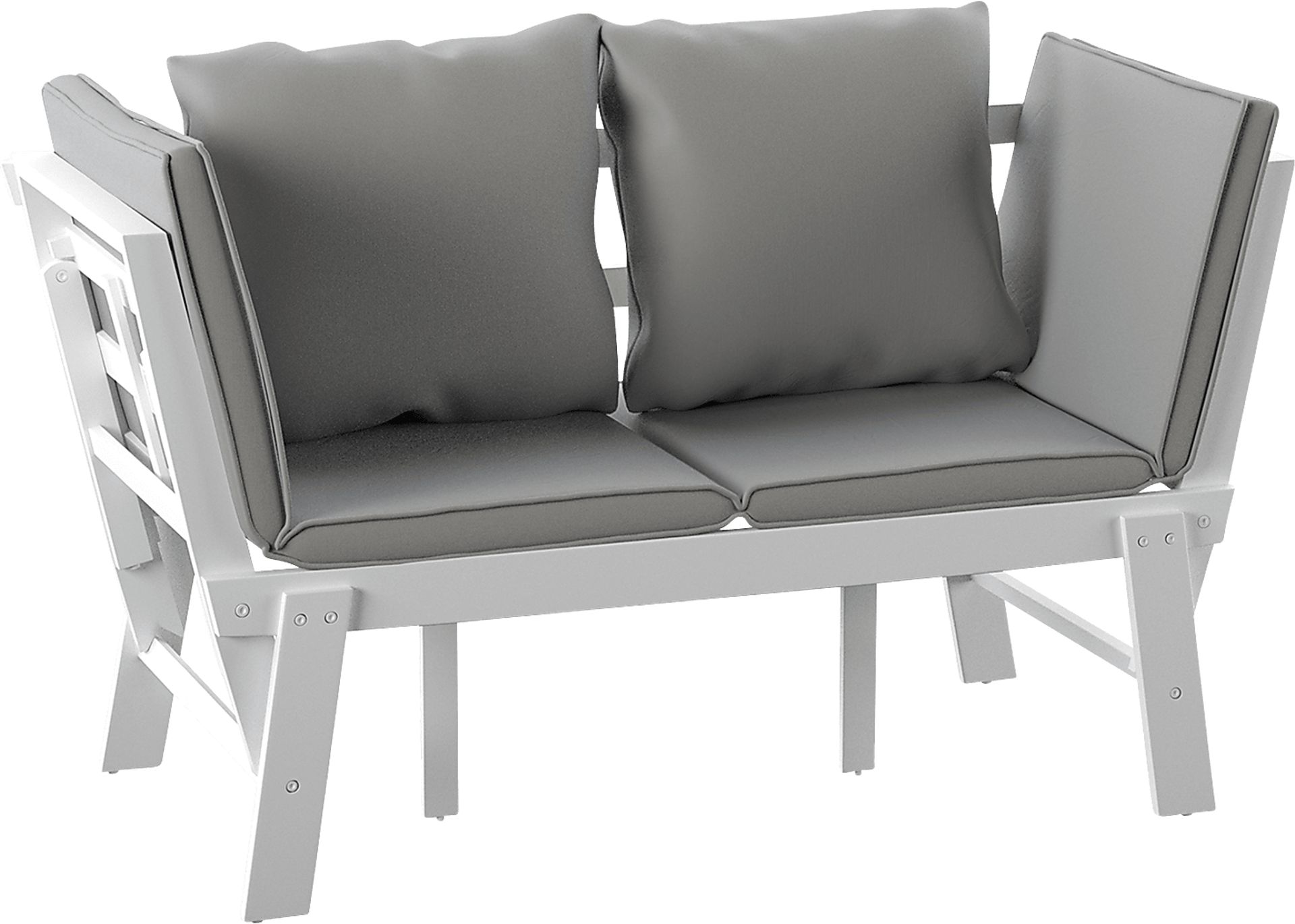 Outdoor Larabee White Loveseat - Image 3