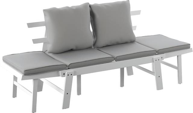 Outdoor Larabee White Loveseat - Thumbnail - Image 4