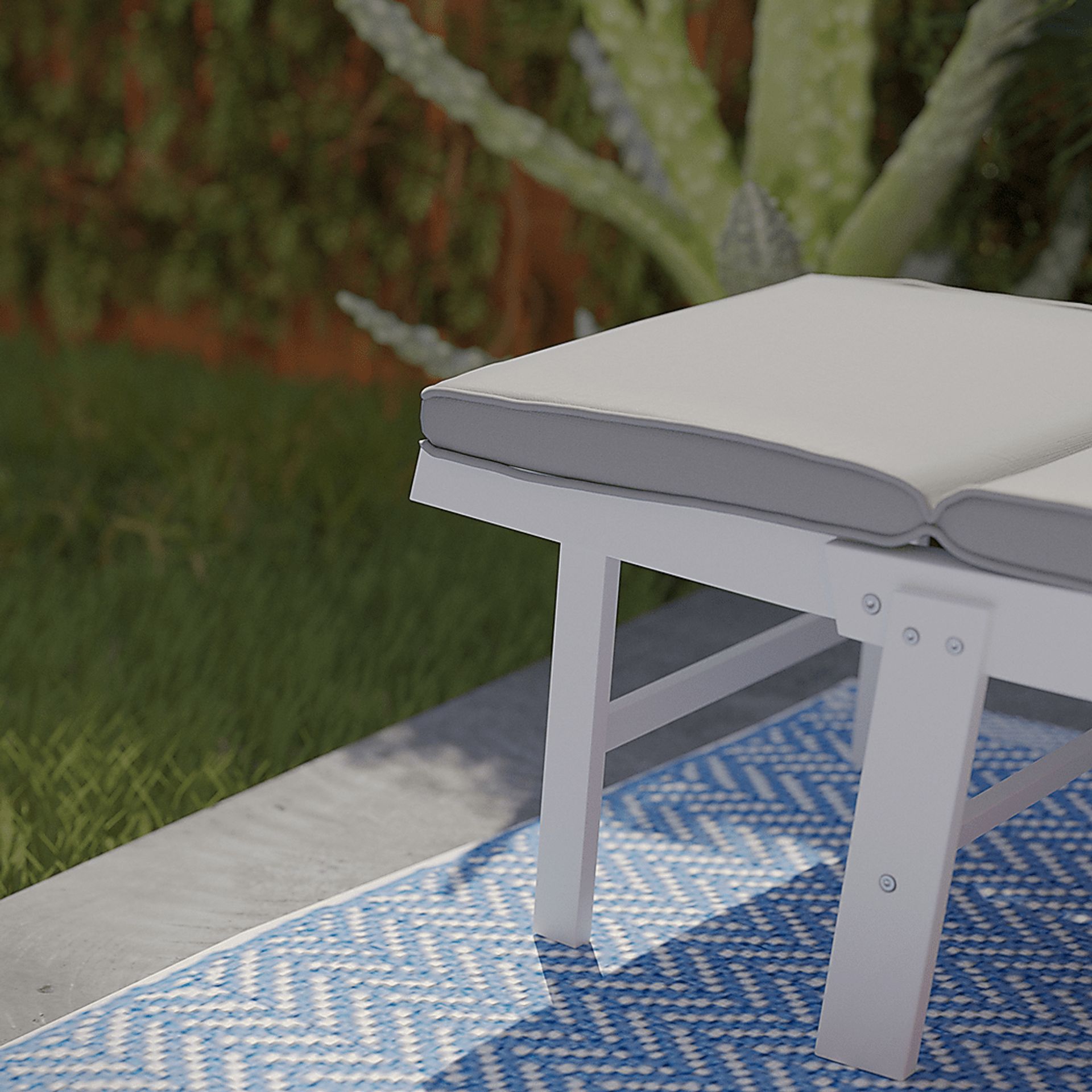Outdoor Larabee White Loveseat - Image 6