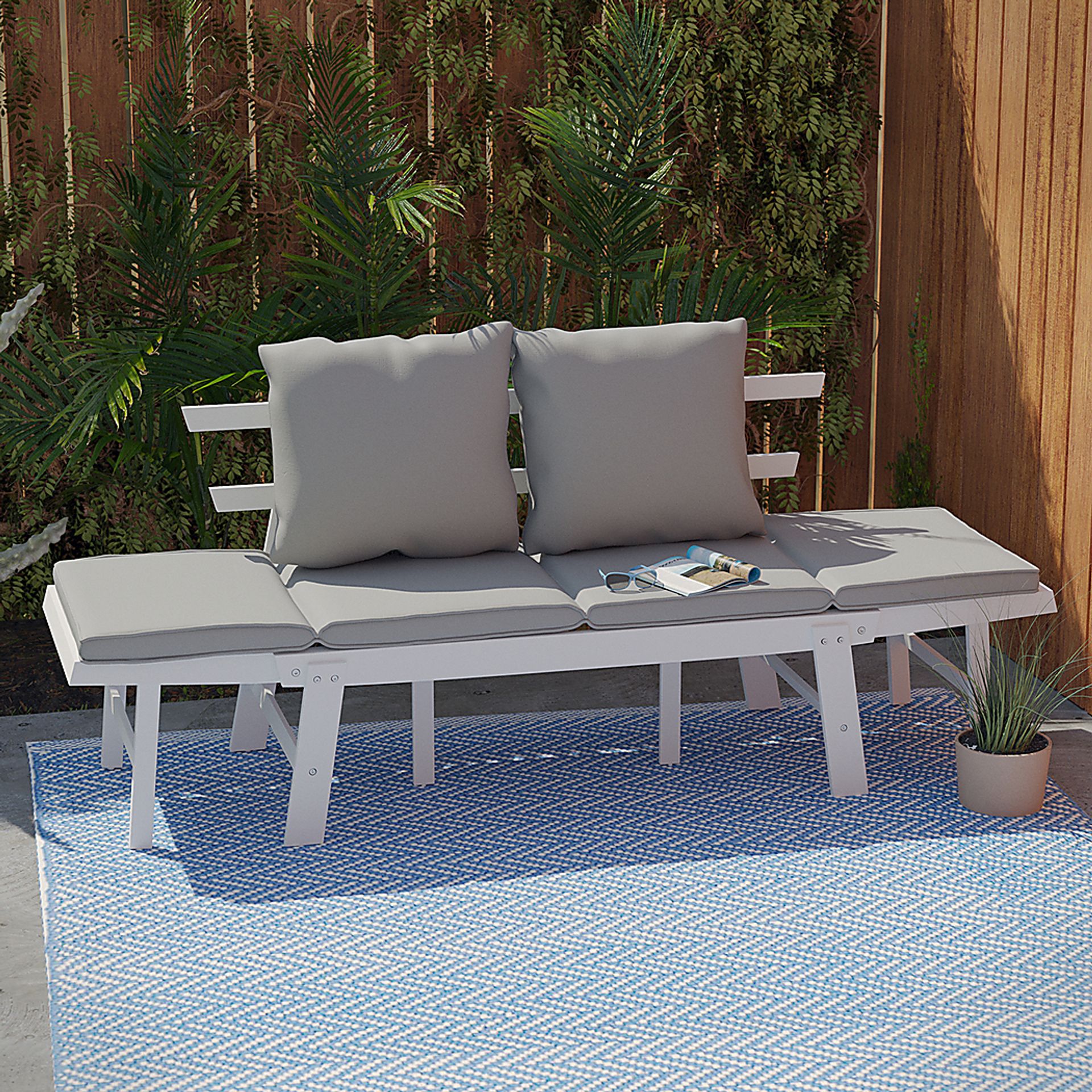 Outdoor Larabee White Loveseat - Image 8