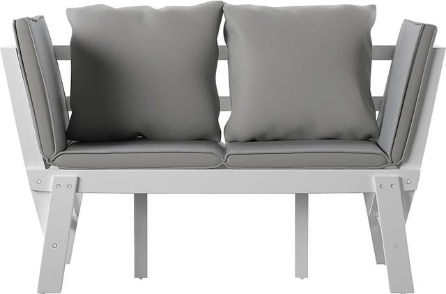 Outdoor Larabee White Loveseat - Thumbnail - Image 1