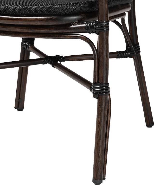 Outdoor Larenel Black Side Chair Set of 2 - Thumbnail - Image 7