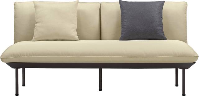 Outdoor Laurine Beige Loveseat - Thumbnail - Image 1