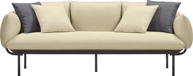 Outdoor Laurine Beige Sofa - Thumbnail - Image 1