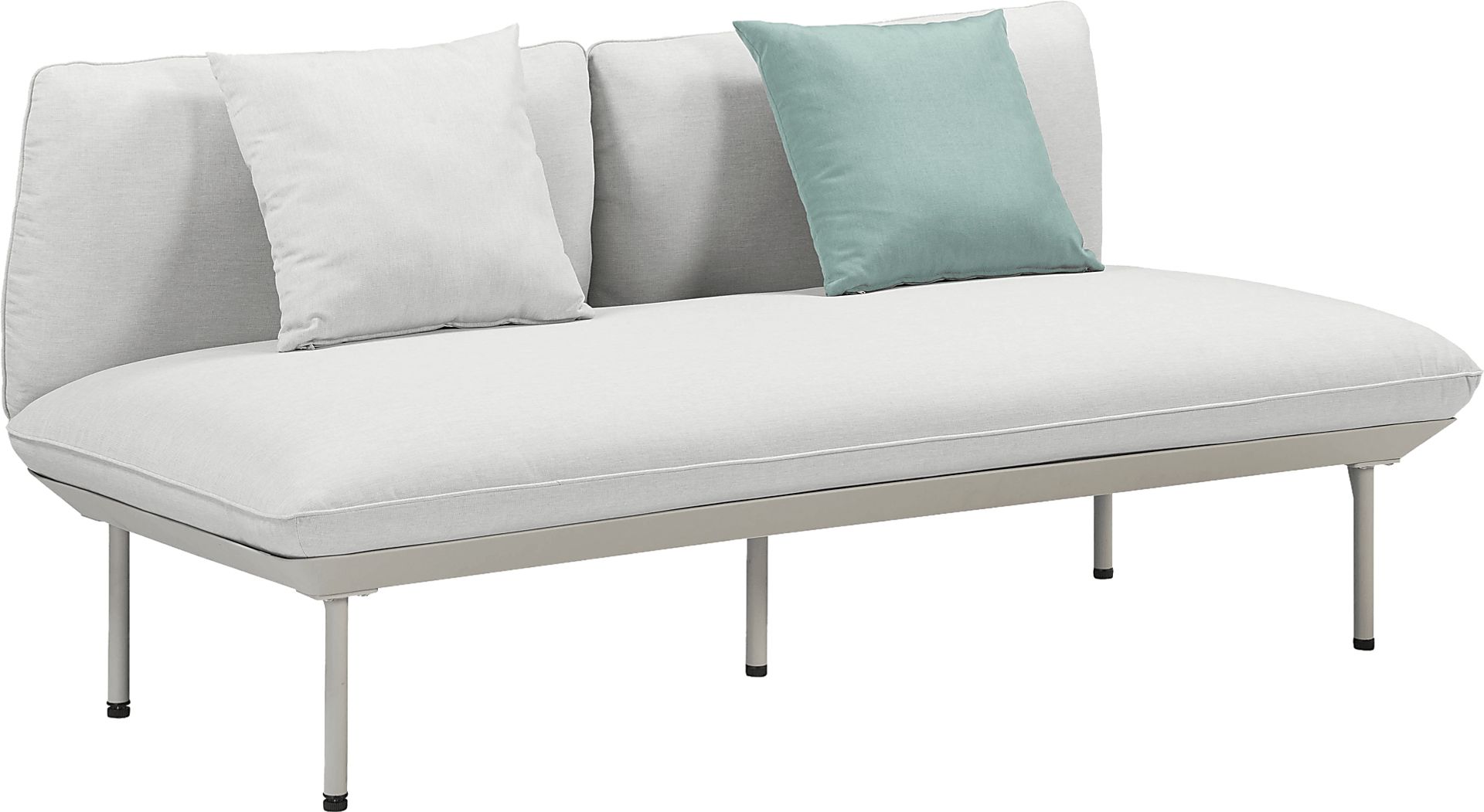 Outdoor Laurine Light Gray Loveseat - Image 3