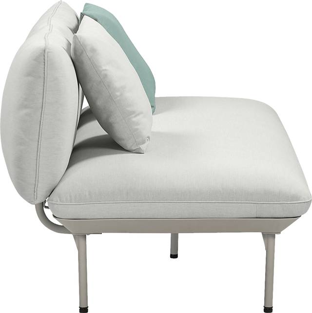 Outdoor Laurine Light Gray Loveseat - Thumbnail - Image 4