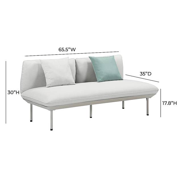 Outdoor Laurine Light Gray Loveseat - Thumbnail - Image 6