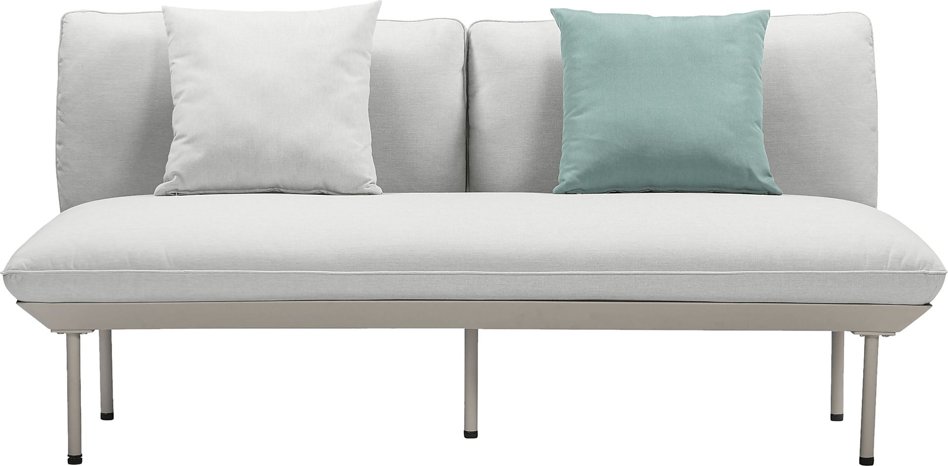 Outdoor Laurine Light Gray Loveseat - Image 1