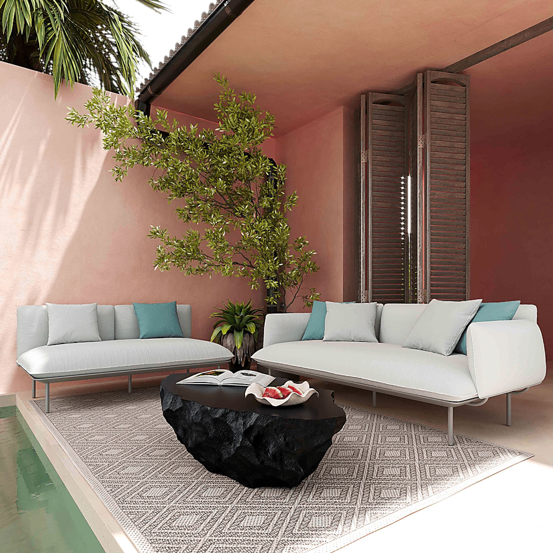 Outdoor Laurine Light Gray Sofa - Image 2