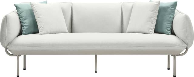Outdoor Laurine Light Gray Sofa - Thumbnail - Image 1