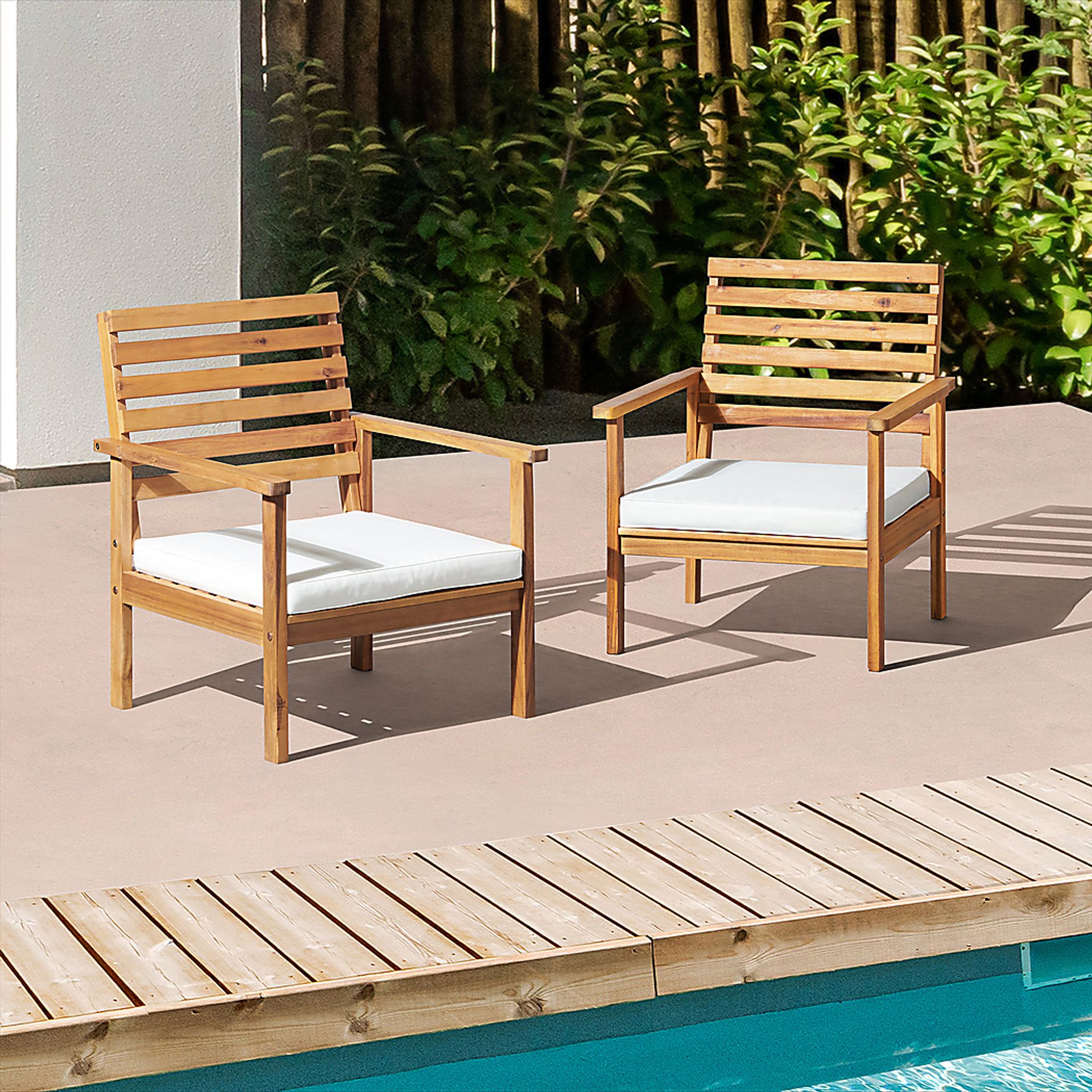 Outdoor Laverkin Brown Dining Chair, Set of 2 - Image 2