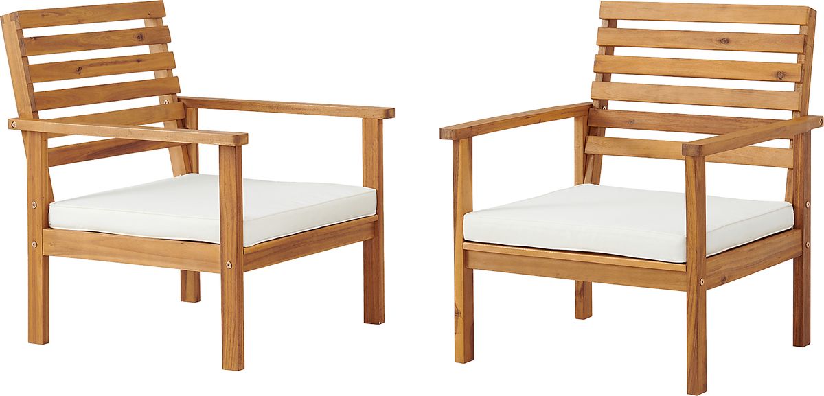 Laverkin Brown Polyester Fabric Outdoor Dining Chair, Set Of 2 Rooms