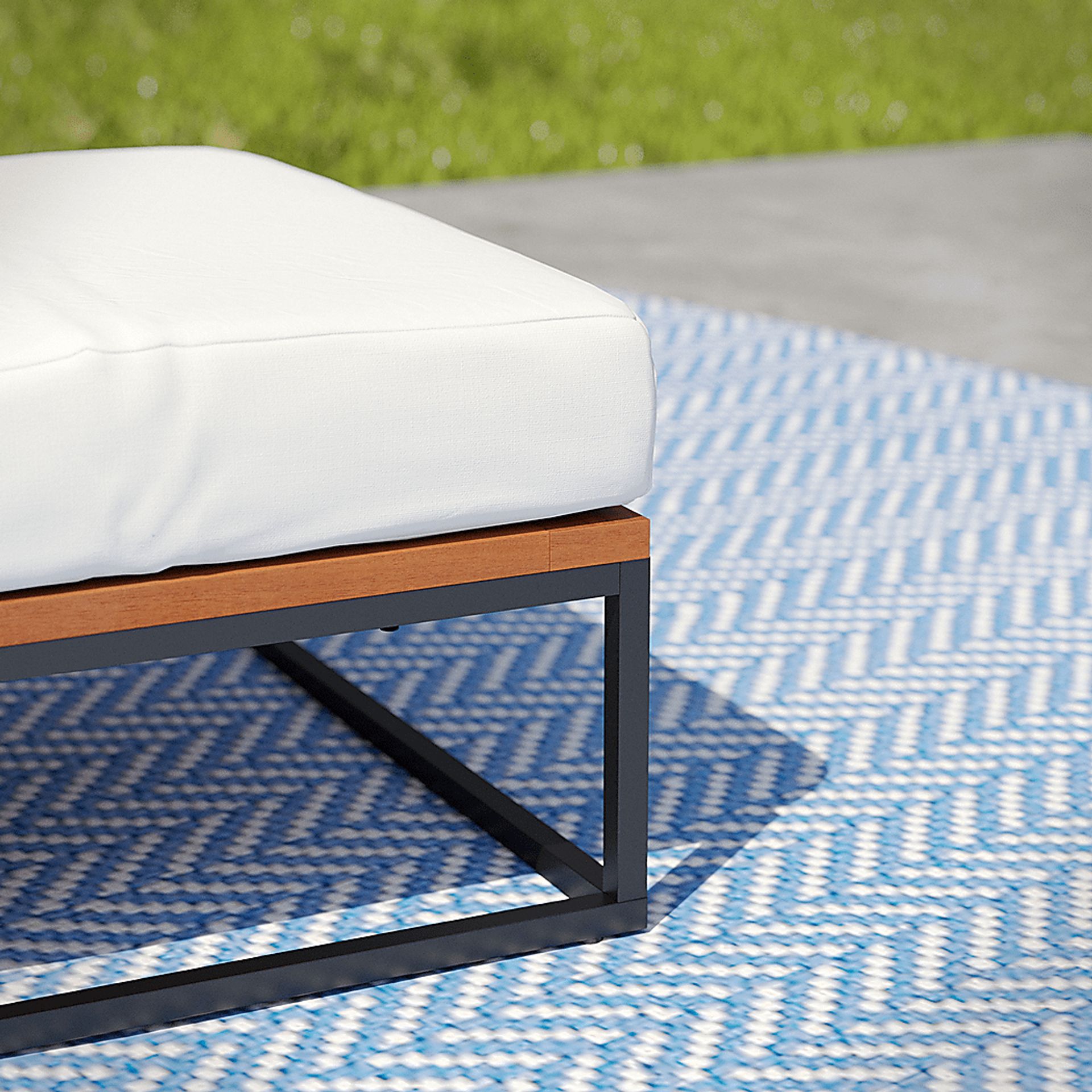 Outdoor Laverne Modular White Sofa and Cocktail Table, Set of 2 - Image 10