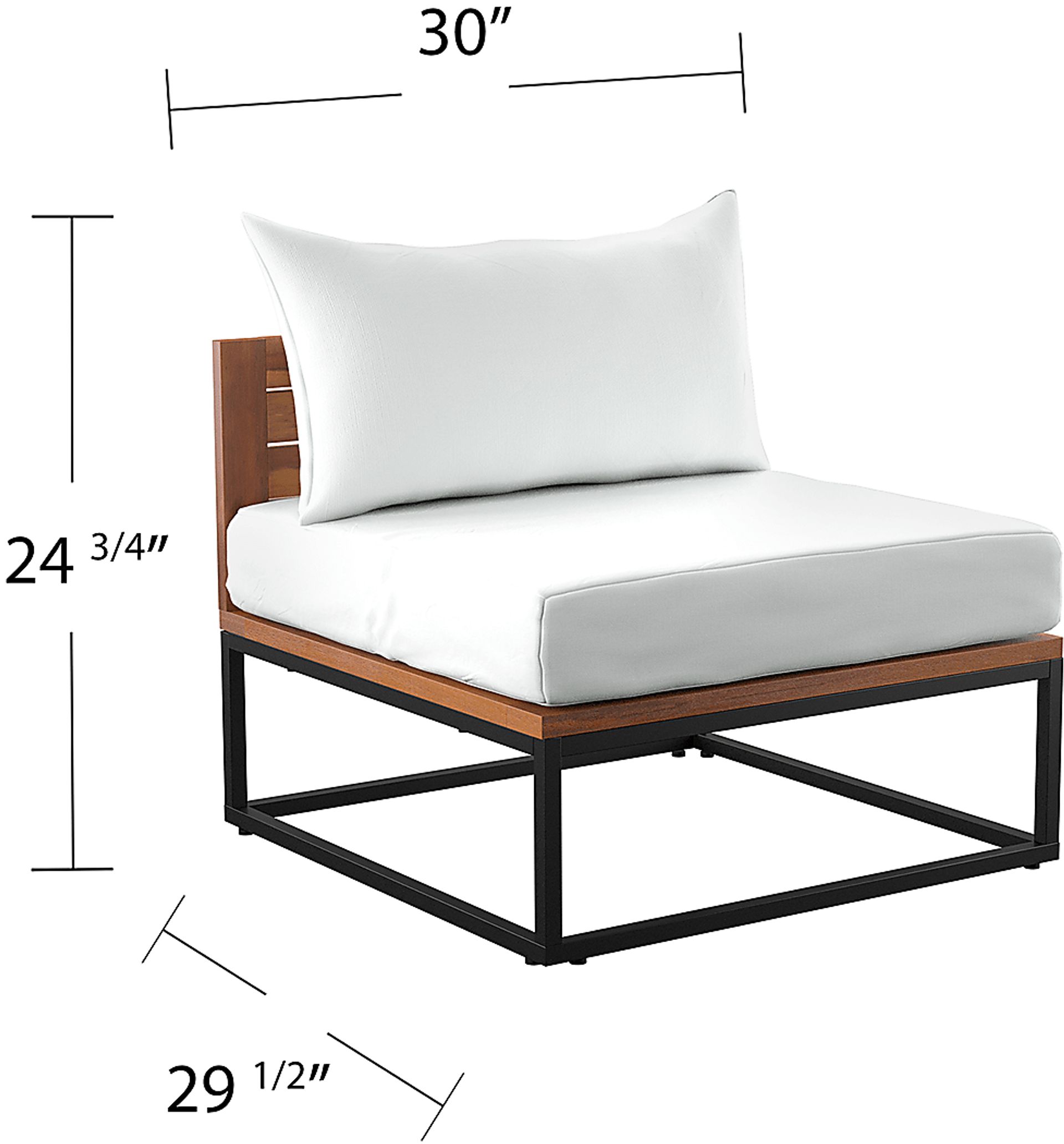 Outdoor Laverne Modular White Sofa and Cocktail Table, Set of 2 - Image 13