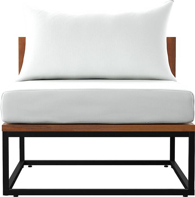 Outdoor Laverne Modular White Sofa and Cocktail Table, Set of 2 - Thumbnail - Image 3