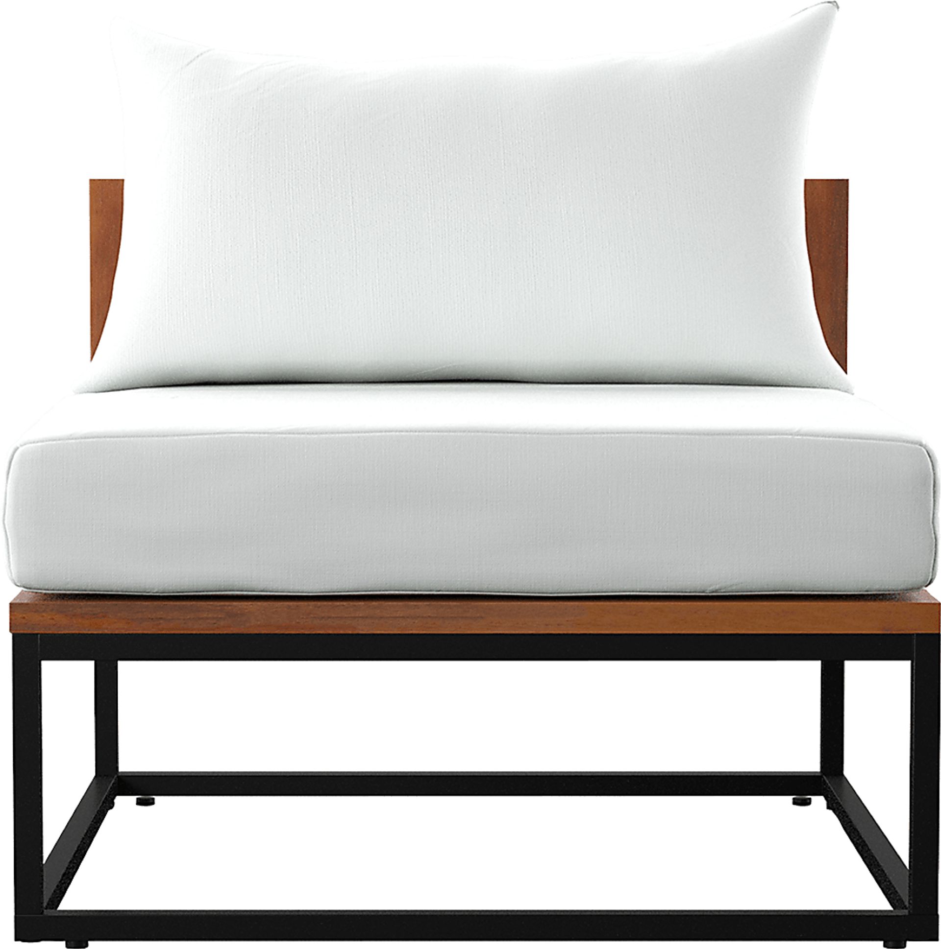 Outdoor Laverne Modular White Sofa and Cocktail Table, Set of 2 - Image 3