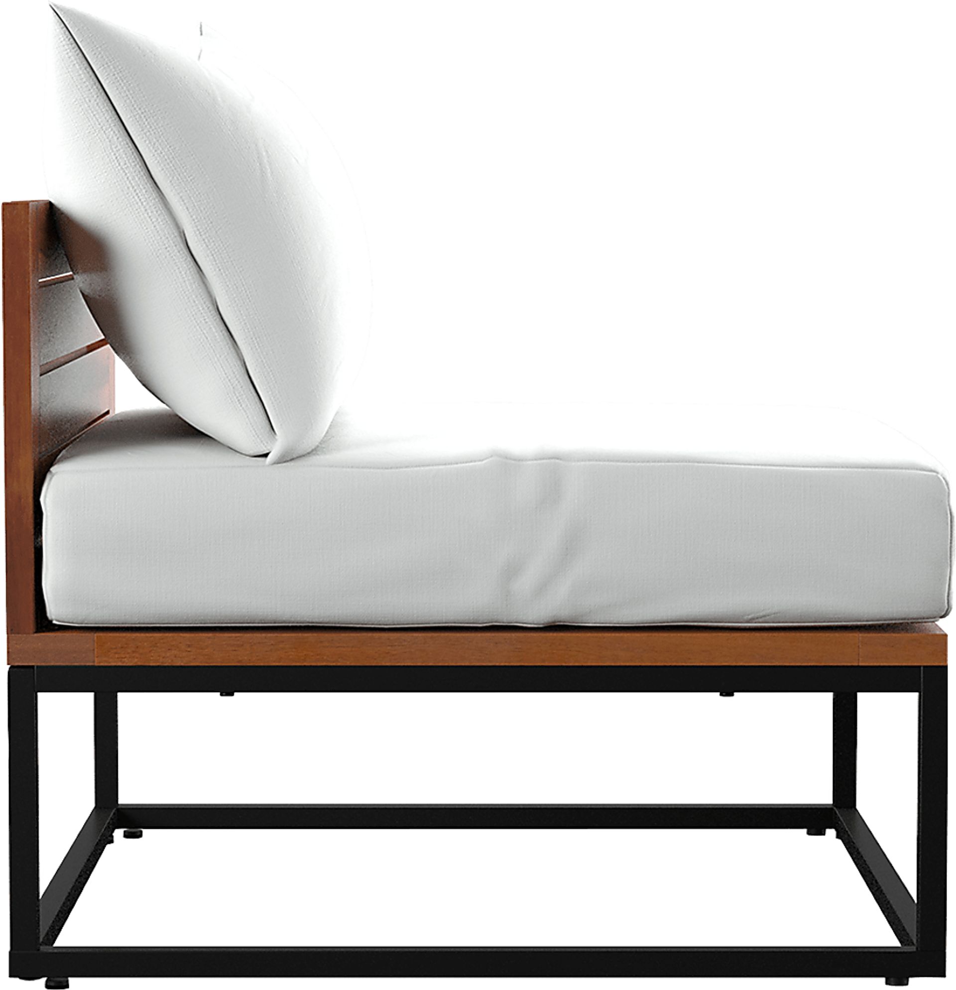 Outdoor Laverne Modular White Sofa and Cocktail Table, Set of 2 - Image 6