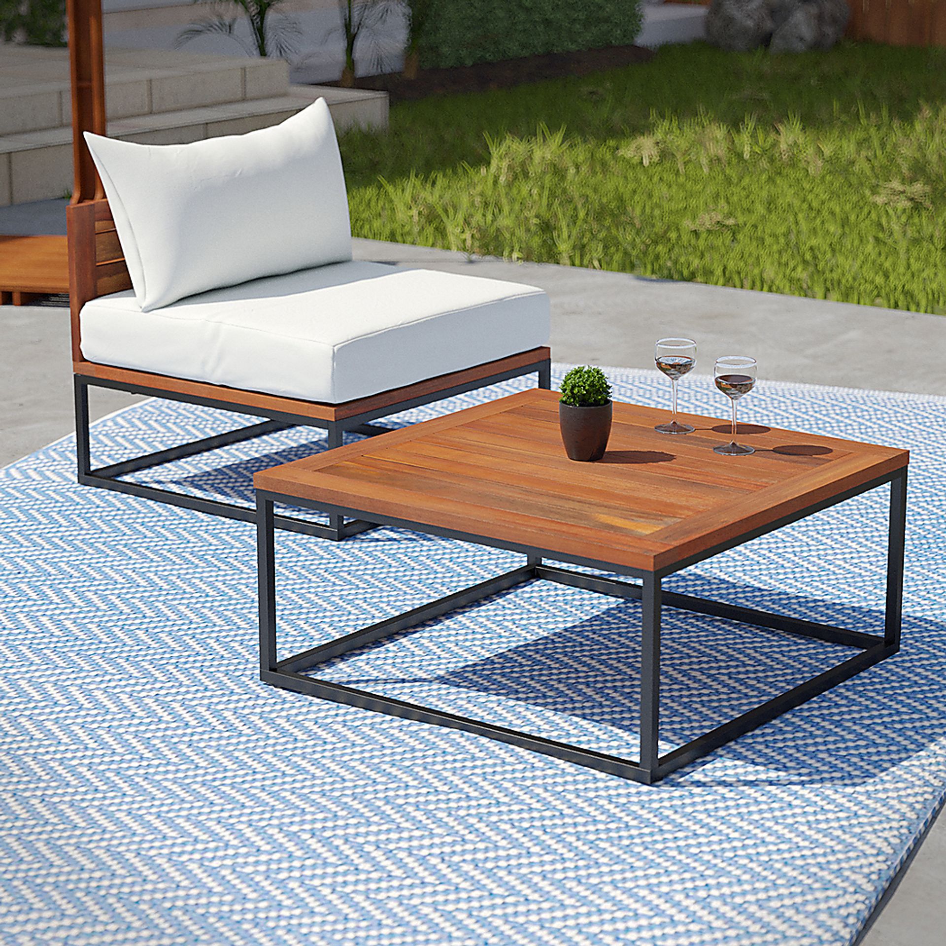 Outdoor Laverne White Seating Set, Set of 2 - Image 2